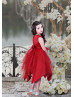 Beaded Satin Tulle Hanky Hem Flower Girl Dress Beaded Satin Tulle Hanky Hem Flower Girl Dress